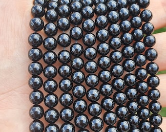 tourmaline noire 22 à 60 perles naturelles 6 et 8mm