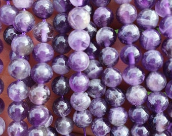 Amethyst chevron beads 6 & 8mm threads of 22 to 60 natural stones