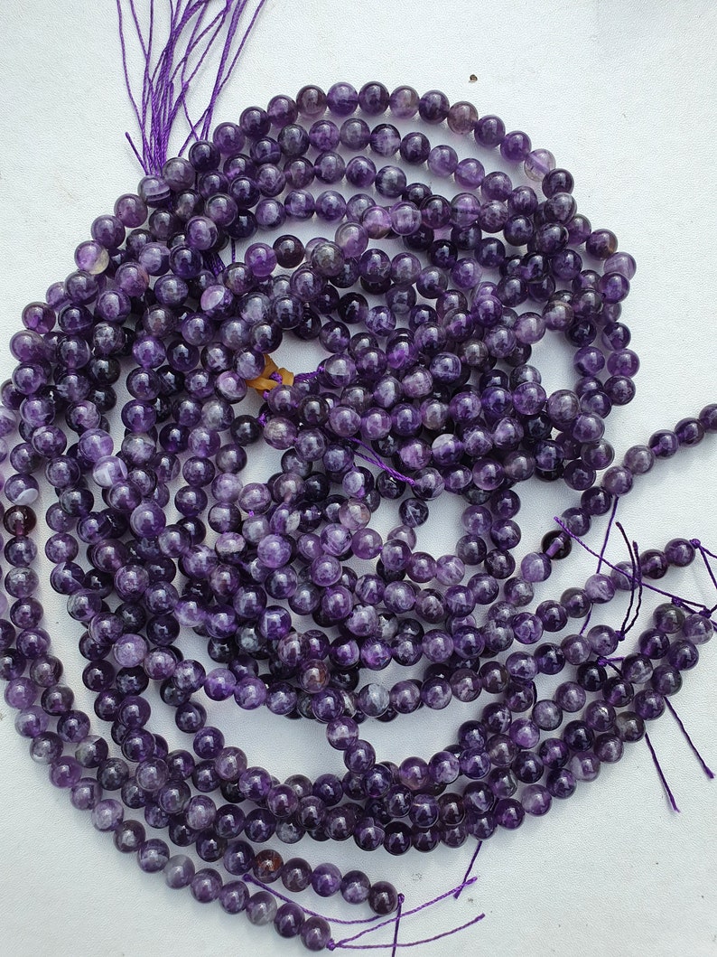 amethyst chevron beads 6 & 8mm threads of 22 to 60 natural stones image 2
