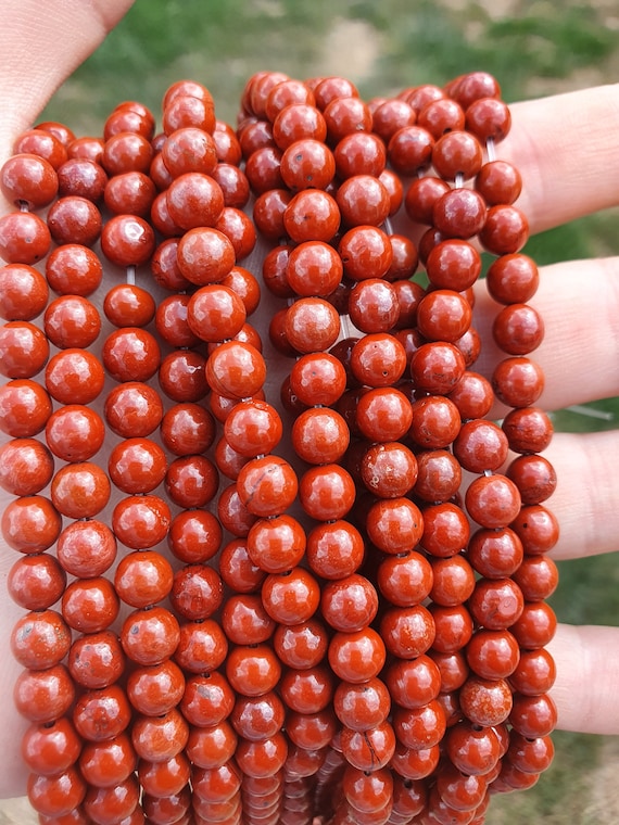 Lot De 24 Perles En Jaspe Naturel 8 Mm Gris - Perles Pour Bijoux DIY | Pierre Semi-précieuse