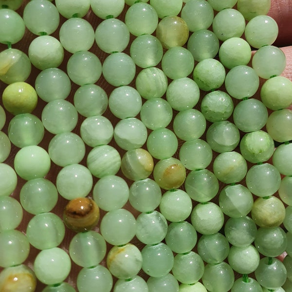 calcite verte 22 à 60 perles naturelles 6 et 8mm