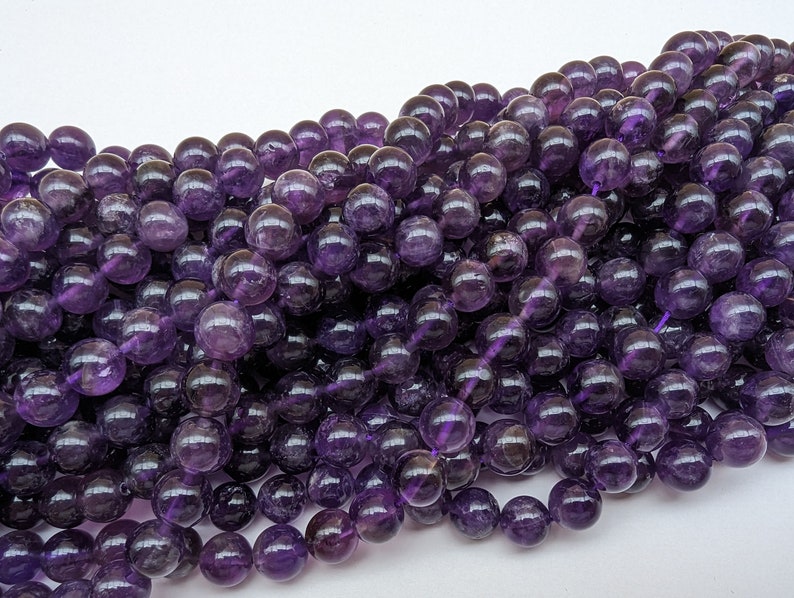 amethyst beads 6 8 and 10mm threads of 16 to 60 natural stones image 4