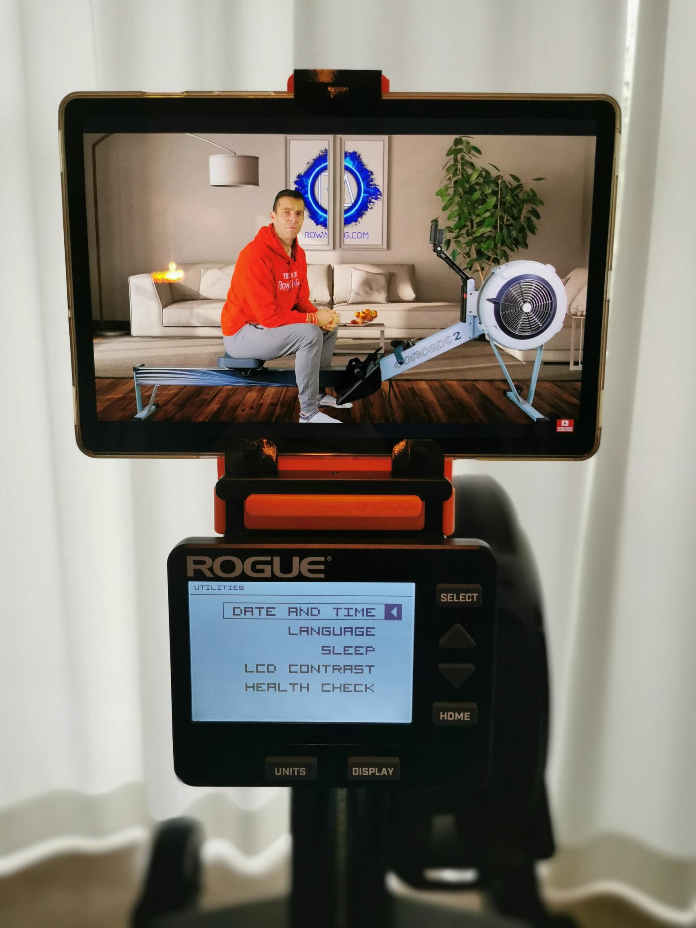 ERGTAB Tablet Holder for ROGUE® Echo Rower® and Tablets or Phones
