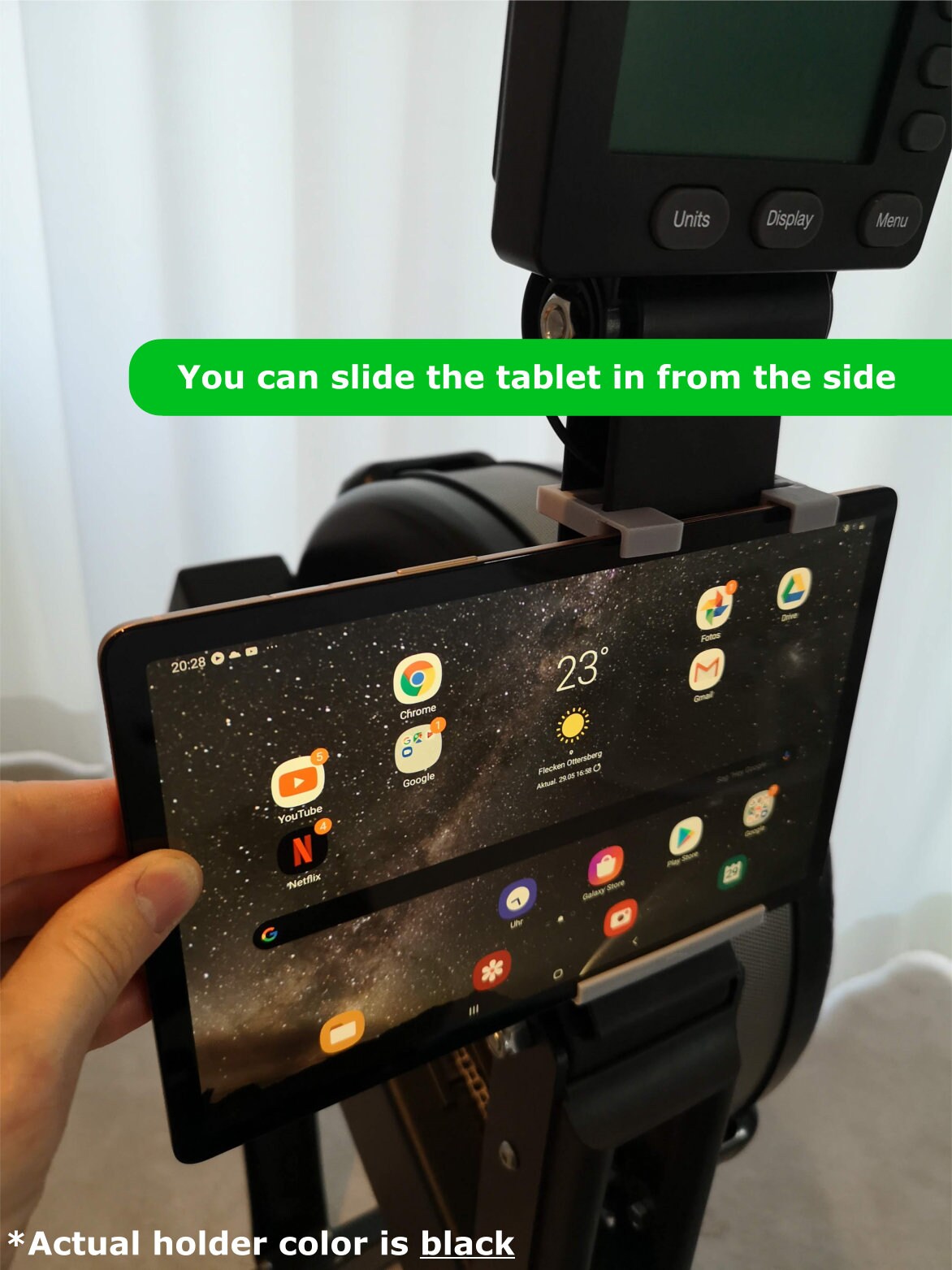phone and tablet ipad holder up to 11in screen size Details about   Concept2 Model C & D