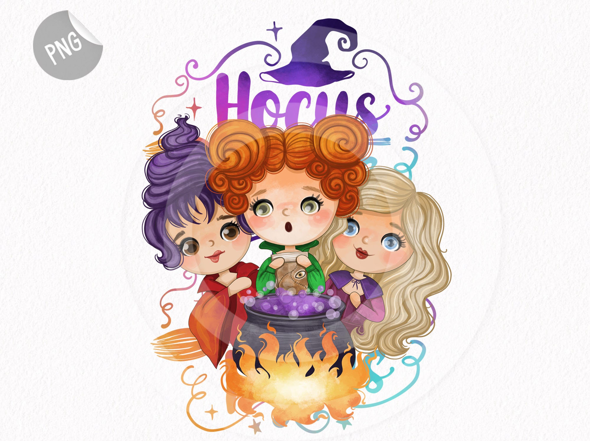 Bruxas Hocus Pocus Vetor PNG , Clipart De Adesivo Três Bruxas