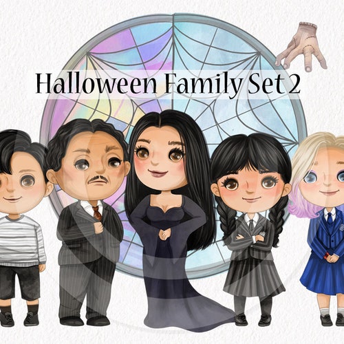 Halloween Family Set 2 Inspiration Clipart Instand Download - Etsy