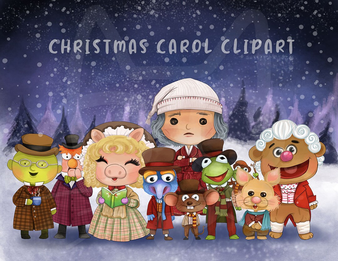 Christmas Carol Clipart Instant Download PNG File 300 Dpi (Instant