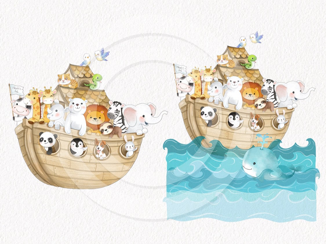 Arche Noah Aquarell Bundle Clipart-Set sofortiger Download - Etsy Schweiz