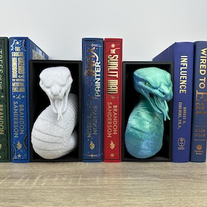 Emerging Snake Book Nook or Bookend | Bookish Decor | Unique 3D Printed Gift for Book Lovers and BookTok Enjoyers