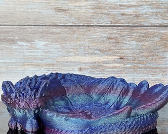 Feather Dragon Key Tray / Decorative Dish | Fantasy Decor | Unique 3D Printed Gift