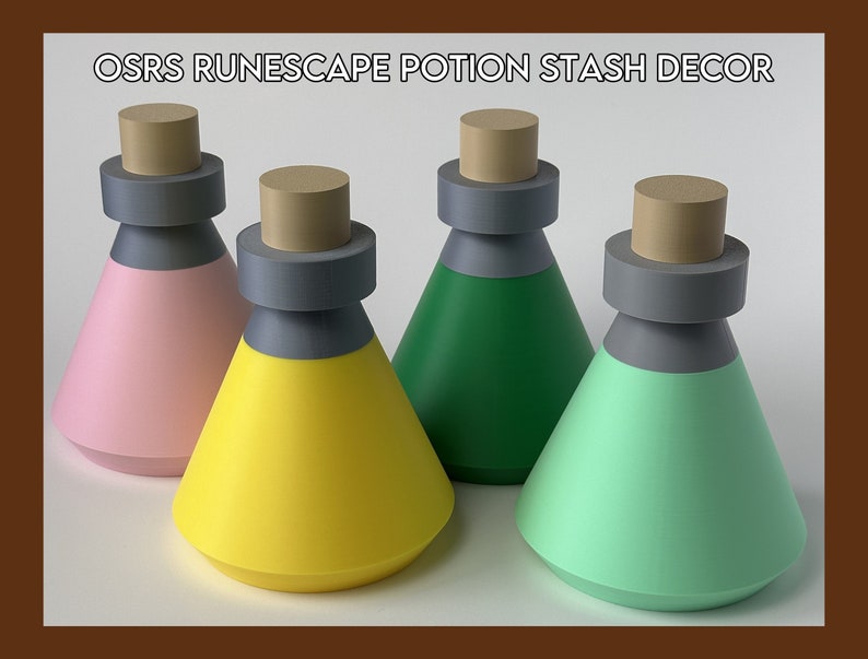 Runescape Potion Stash Box Storage Cosplay Desk Prop Old School OSRS | 3D Printed Decor Gift for Gamers image 6
