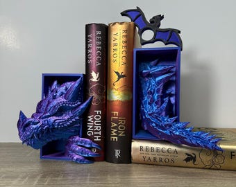 Emerging Dragon Claw and Tail Book Nook / Bookend Booktok | Bookish Decor | Unique 3D Printed Gift for Book Lovers