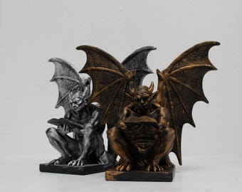 Gargoyle Bookend | Bookish Gift for Gothic Fantasy Lover | Booktok 3D Printed