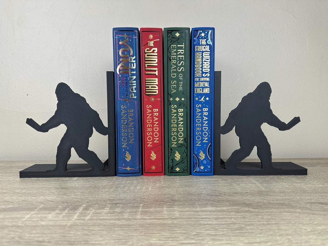 Sasquatch Bigfoot Silhouette Bookend Set