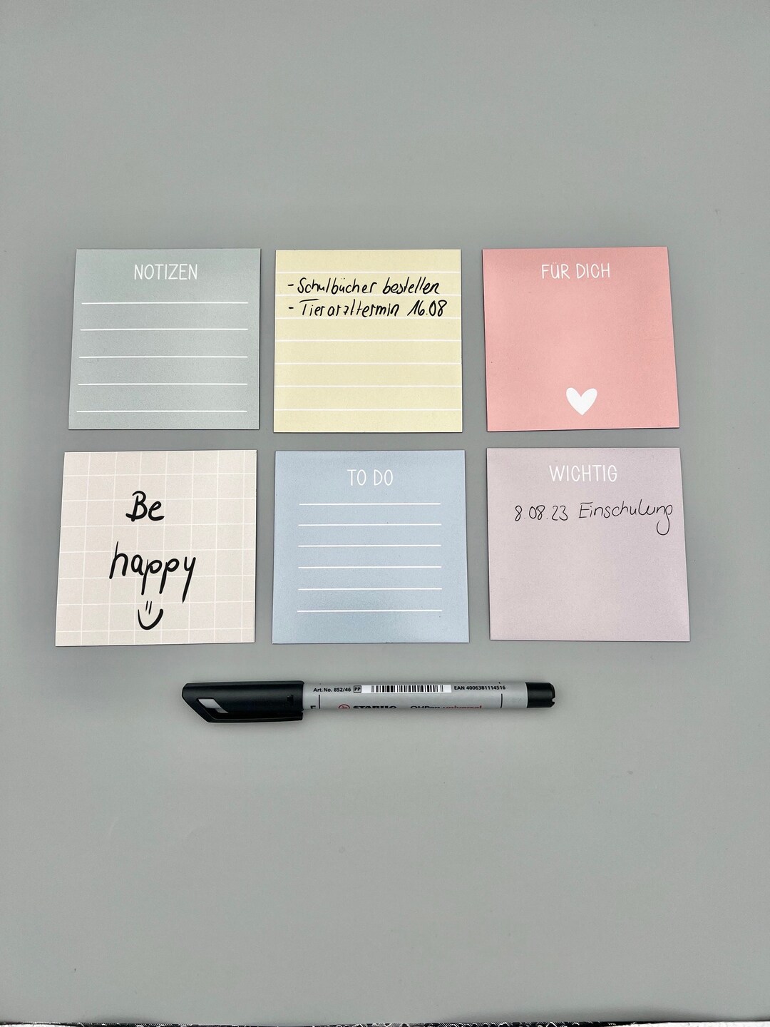 Sticky Notes Fridge Notes Set of 6 Writable Etsy