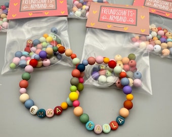 Freundschaftsarmband Name Bastelset, Namensarmbänder, Kindergeburtstag, Mitgebsel, Gastgeschenk,