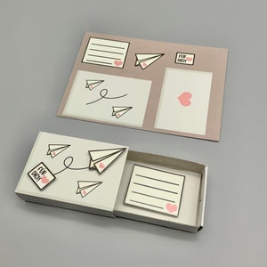 Craft kit: Love message in a small matchbox, love letter, little something, small gift, secret message