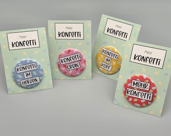 Confetti Love Buttons with Card, More Confetti, Confetti in the Heart, More Love, Confetti Crew, Writable Card