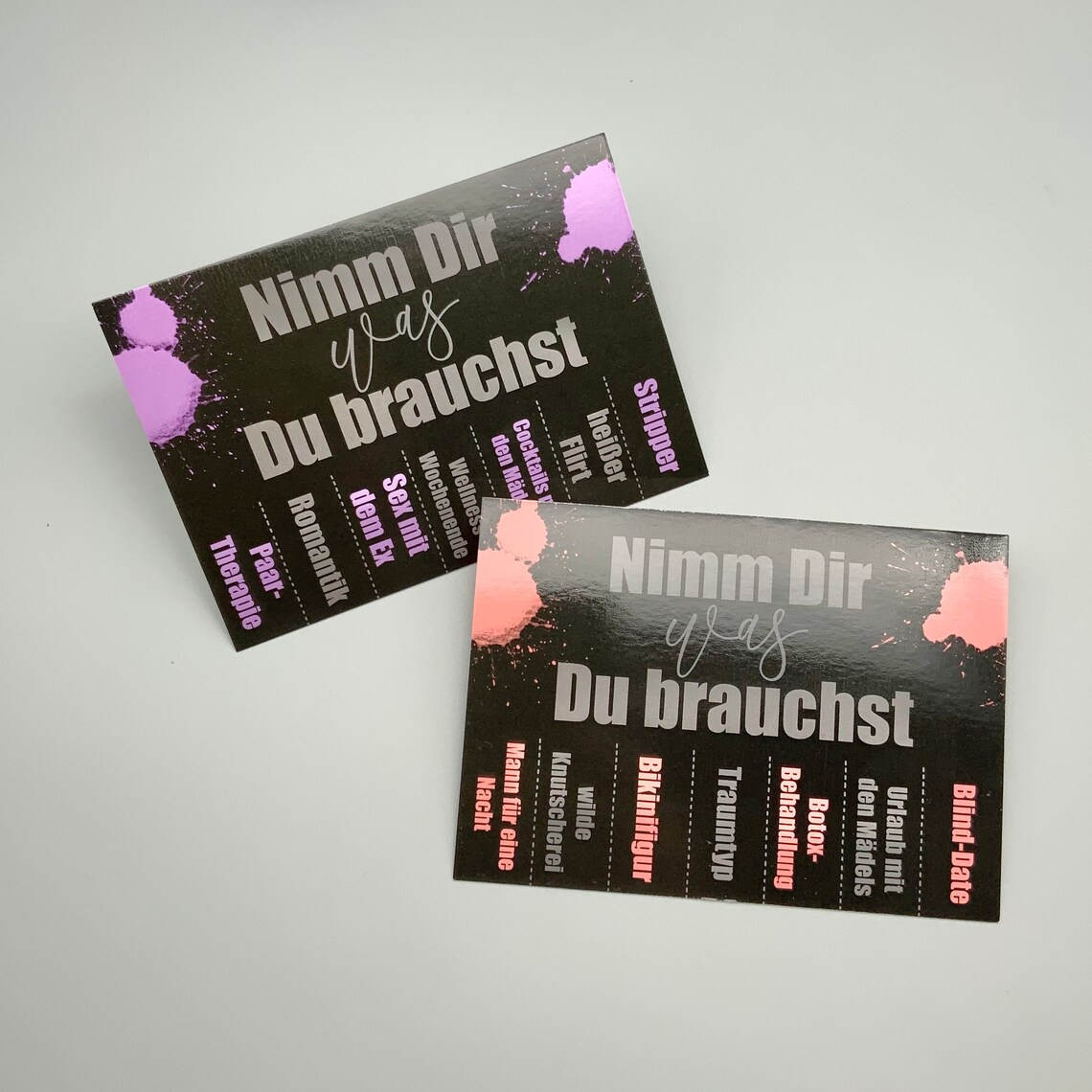 4er Postkartenset Nimm Dir was Du brauchst witzige Postkarte Etsy