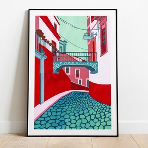 Mexico Print, Mexico Art, Mexico Wall Décor, Mexico Home Décor, Travel Art, Mexico Gouache Art, Mexico Illustration