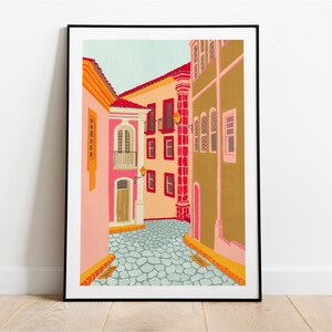 Brazil Print, Brazil Art, Brazil Wall Décor, Brazil Home Décor, Travel Art, Brazil Gouache Art, Brazil Illustration