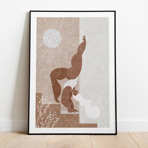 Yoga Print, Yoga 1 Fine Art Print , Yoga Wall Décor, Yoga Home Décor, Yoga Art, Yoga Digital Art, Yoga Illustration