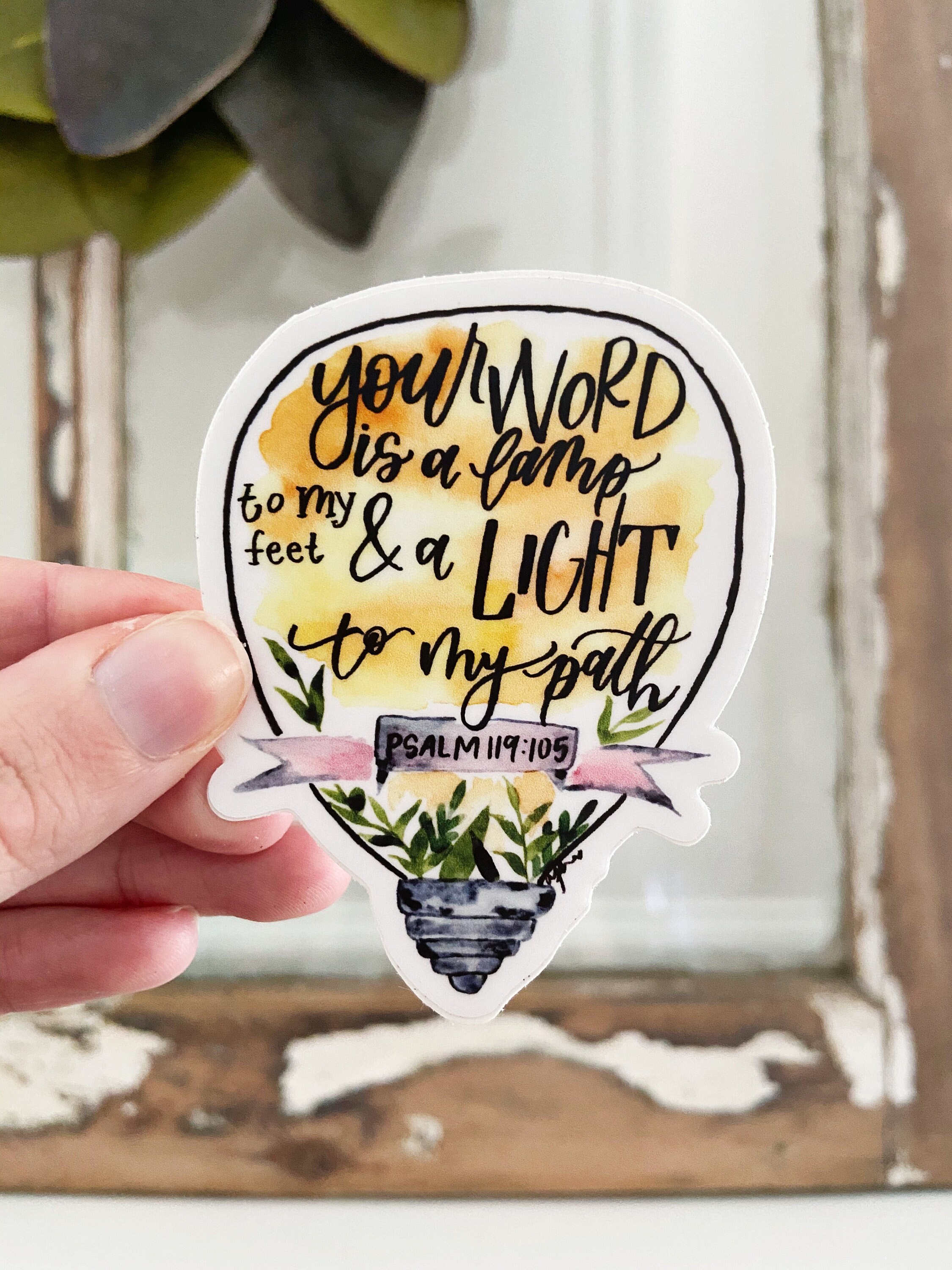 Bible Verse Psalm 119105 Sticker Christian Sticker Faith Etsy