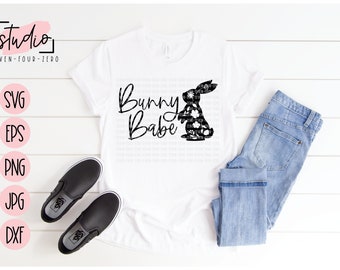 Bunny Babe, Easter SVG, Cut File, Silhouette, Cricut