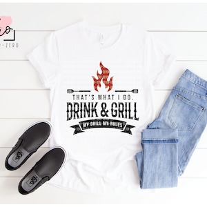 That&#39;s What I Do Drink and Grill, Grillmaster, Grandpa, Papa, Daddy, Father, Fatherhood, Father&#39;s Day SVG, Cut File, Silhouette, Cricut