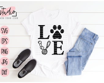 LOVE Dogs, Dog Paw, Dogs Are My Favorite People SVG, Cut File, Silhouette, Cricut