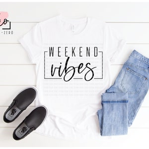 Weekend Vibes SVG, gesneden bestand, silhouet, Cricut