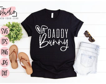 Daddy Bunny, Easter SVG, Cut File, Silhouette, Cricut