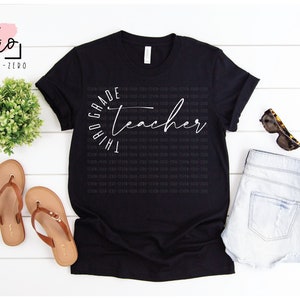 Third Grade Teacher, 3rd Grade, Teacher SVG, Cut File, Silhouette, Cricut