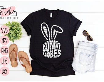 Bunny Vibes, Easter SVG, Cut File, Silhouette, Cricut