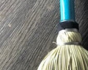 Aqua Blue Child Size Corn Broom