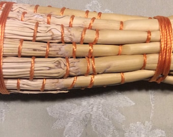 Orange & Black Witch Broom, Halloween Decor, Wicca Besom