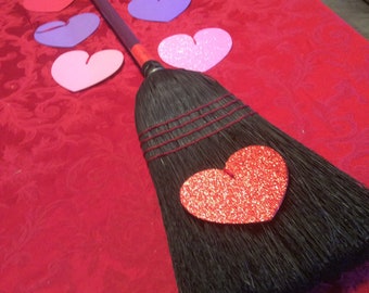 Great housewarming present: and Valentine’s Day gift Black corn broom full size broom really works well 100% broomcorn used. Old fashion fun