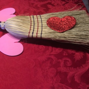 Light purple handle Kitchen broom handcraft traditional shaker style indoor broom 100% broomcorn used old school type broom or besom real