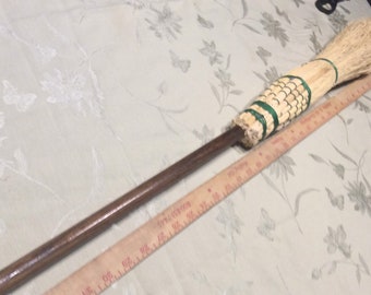 Witch&#39;s Broom, Evergreen looking broom, wedding decor, Jumping broom, Wiccan besom, broomstick, green witching training type smaller fun