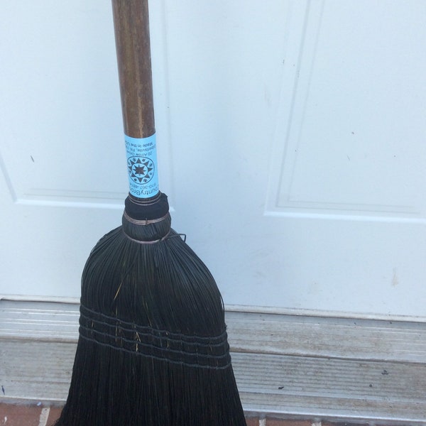 Black Corn Broom  solid oak handle full size traditional broom 100% broomcorn new now with free shipping handmade broom real sweeping deal.