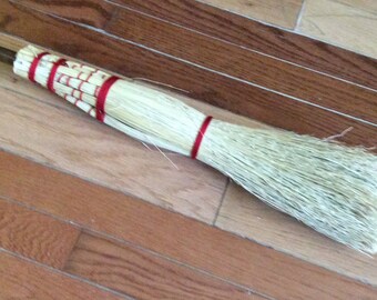 Witch's Broom, Red cording  broom, wedding decor, Jumping broom, Wiccan besom, broomstick, broomcorn witching training type smaller all fun