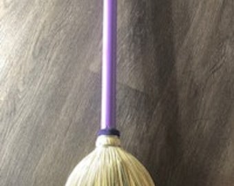 Purple Kitchen broom handcraft traditional shaker style indoor broom