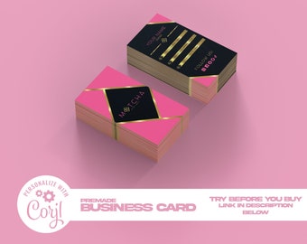 Pre-made Business Card (Matcha_Pink)