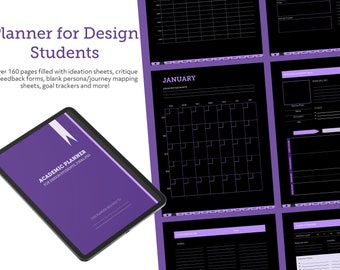 Student Planner for Design Students | Goodnotes planner | College Planner | Graphic Design Planner | Student Planner | Digital Planner