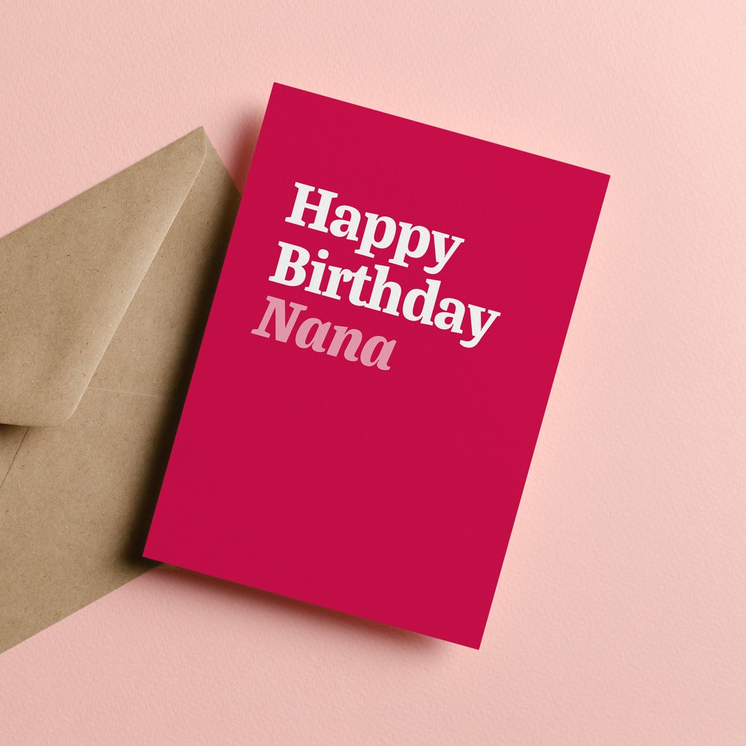 Happy Birthday Nana Geordie Card Etsy Australia