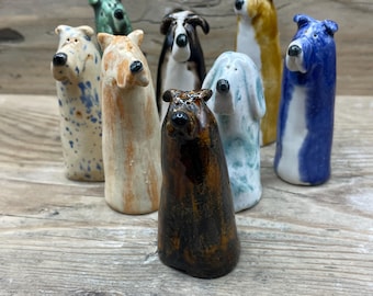 Medium  ceramic dogs, mixed batch