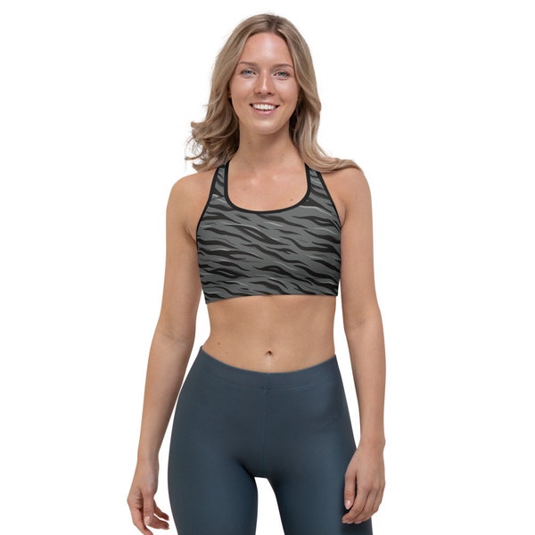 Meow Meow Cat Print Sports Bra