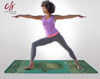 Hamsa Yoga Mat, Custom Yoga Mat, Personalized Yoga Mat, Pilates Mat, Yogi Gift, Workout Mat, Fitness Mat, Mother's Day Personalized Gift