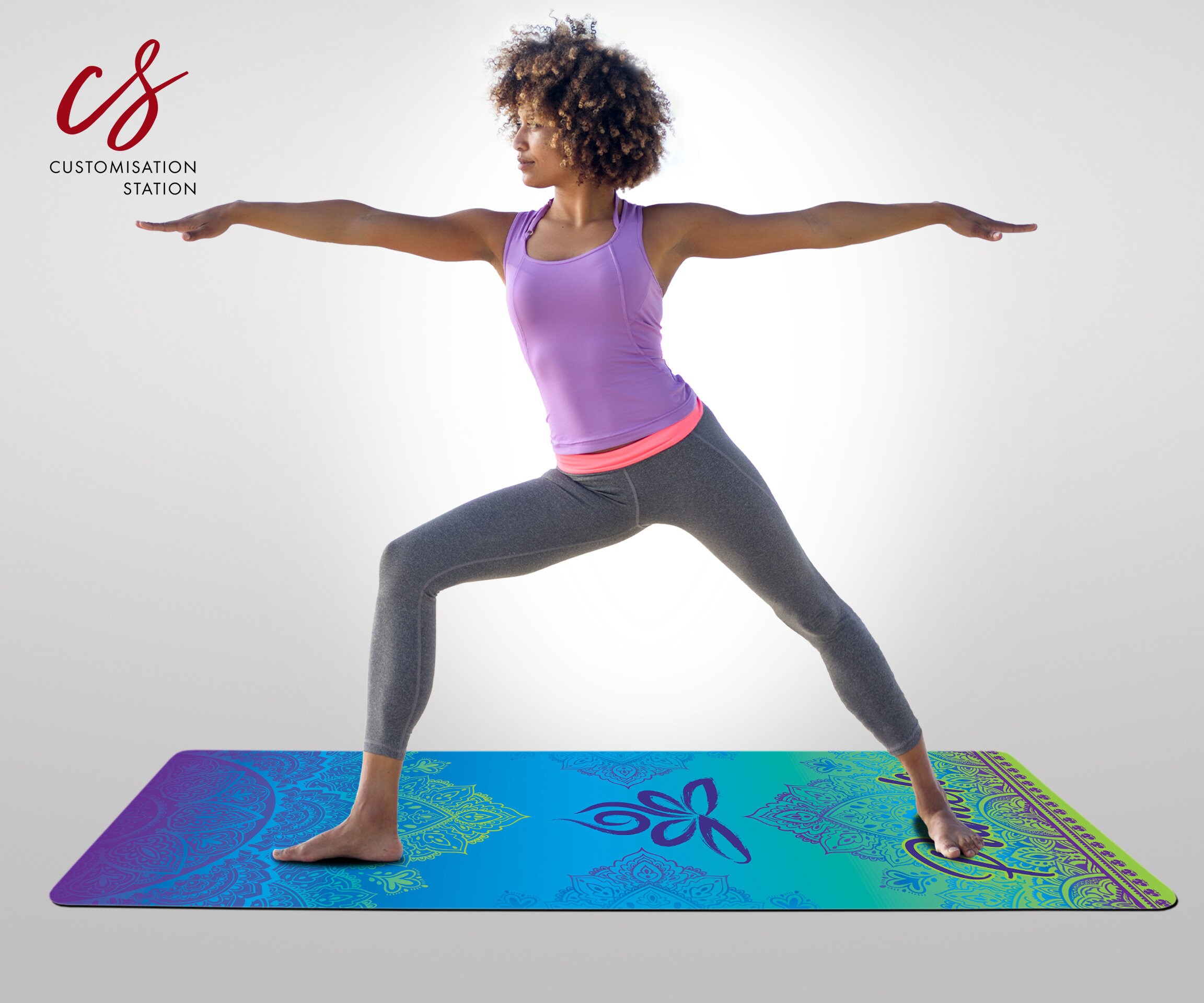 Home Yoga Mat Personalized Yoga Mat Valentine's Day Gift Etsy