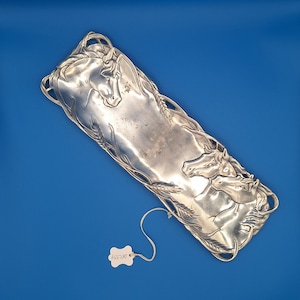 Metal Tray with Horse Motif Vintage
